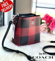 กระเป๋าสะพาย COACH C7267 MINI TOWN BUCKET BAG WITH BUFFALO PLAID PRINT