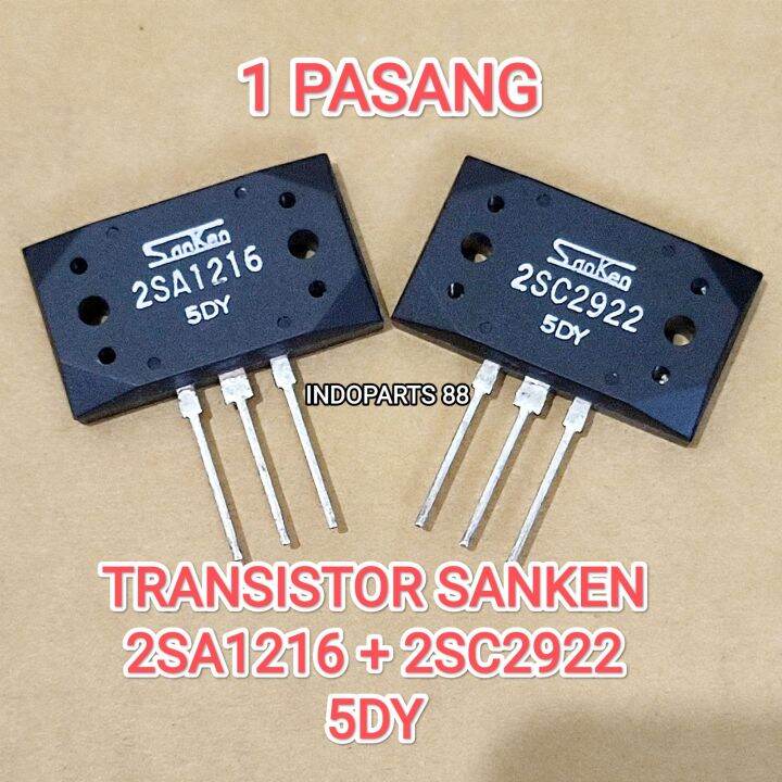 (1 SET) TRANSISTOR SANKEN 2SA1216 2SC2922 5DY 11 RRT (SATU PASANG) TR