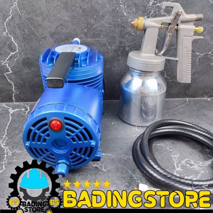 ORIGINAL MESIN KOMPRESOR MINI AIR COMPRESSOR LOW PRESSURE SPRAY GUN KIT