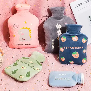 1000ml Hot Water Bottle Injection Type Explosion-proof Plush Warm Handbag  For Kids, Warm Belly And Bedding For Girls, Winter