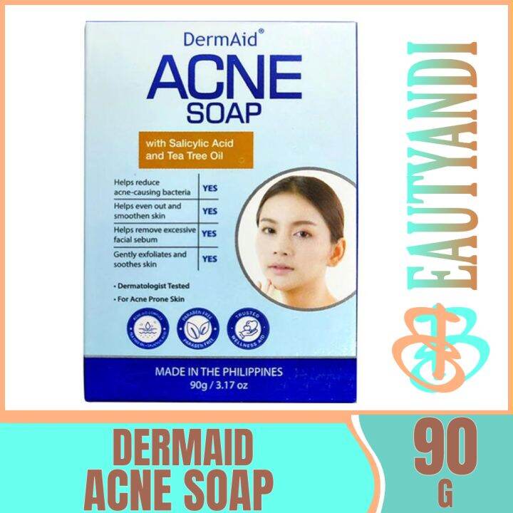 Dermaid Acne Soap 90g Facial Cleansing bar Salicylic acid with tea