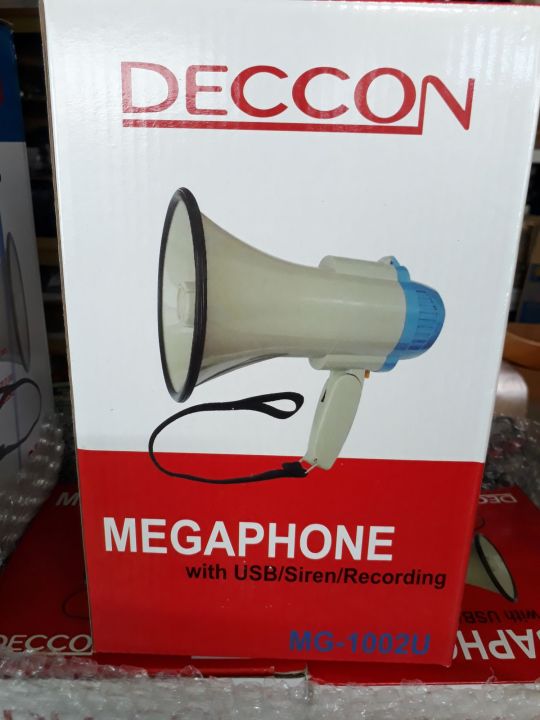 โทรโข่ง-deccon-mg-1002u-น้ำเงิน-6-โทรโข่งมีไซเรนอัดเสียงได้-มีไซเรน-กำลังขับ-25w-ขนาดฮอร์น-6-นิ้ว