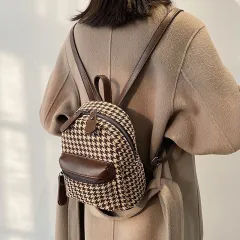 Jacquard Canvas Fashion Luxury Designer Small Backpack For Women