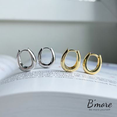 Bmore, Chunky Oval Hoop (Silver925)