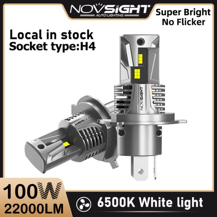 Novsight N62 11 LED Car Headlights Lamps 100W 22000LM 6500K White H4