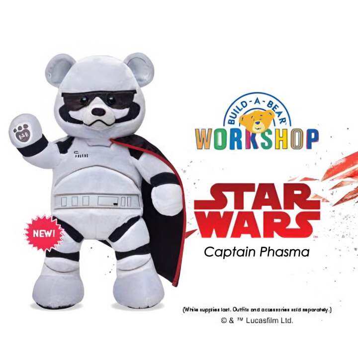 มือสอง-รุ่นหายาก-ตุ๊กตาหมี-สตาร์วอ-star-wars-captain-phasma-บิ้วอะแบร์-build-a-bear-workshop-สภาพดีแท้จากอเมริกา