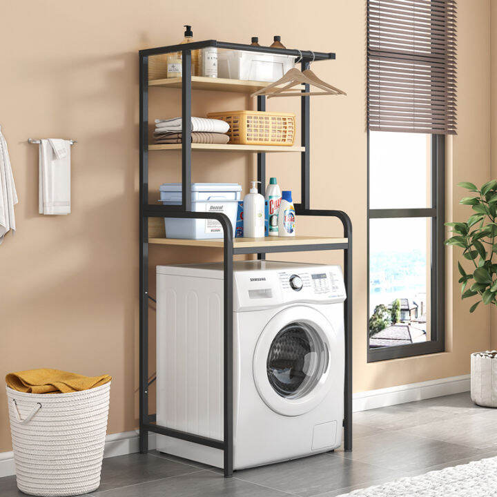 MERTNK Washer Storage Frames Floor Standing for Over Toilet,Drum Universal  Floor Balcony Shelf Creative Space Storage Shelf,3-Layer Washinghine Shelf