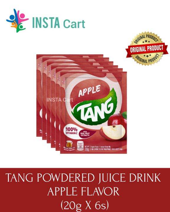 TANG APPLE FLAVOR POWDERED JUICE DRINK (20g X 6s) SACHET Lazada PH