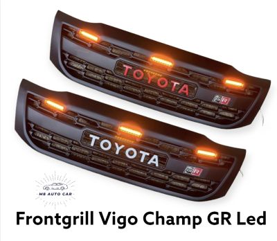 กระจังหน้า vigo champ 2012 2013 2014 มีไฟ Led Front grill Vigo Champ GR led