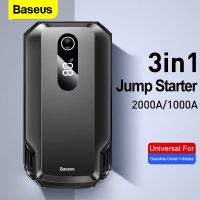 Baseus 2000A จั้มสตาทรถยนต์ 3 In 1 Super Energy Air Car Jump Starter（20000mAh,Peakcurrent 2000A)