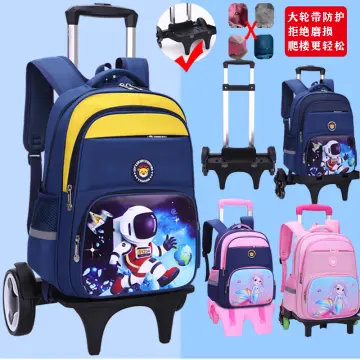 Kindergarten doll backpack rolling luggage bags double use 1-6 years old  kids trolley suitcase Detachable trolley school bag - AliExpress