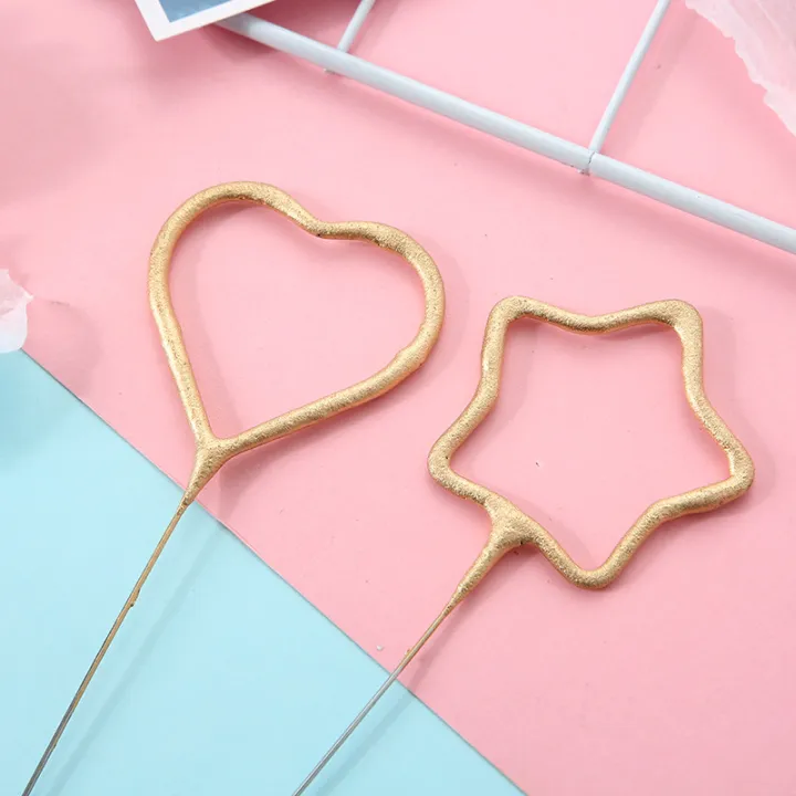 Fueling Sparkling candle Fire candle Happy Birthday candle 爱心星星烟花蜡烛 Lazada