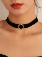 สร้อยคอ โชคเกอร์ สร้อยคอวินเทจ Circle Decor Choker (ส่งจากไทย)