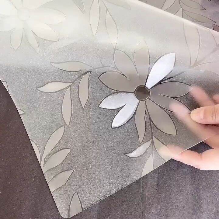 FY PVC Cosmos Flower Table Mat ALAS MEJA PLASTIK 1.5MM Thick PVC Table