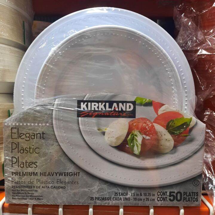 Kirkland Signature Elegant Plastic Plates 50pcs Lazada PH