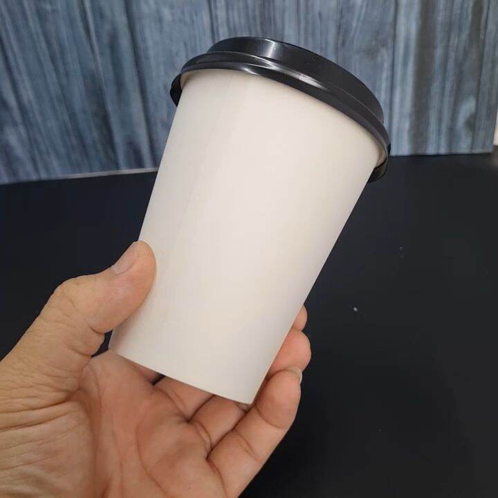 Paper Cup Putih Polos 19 Oz 220 ml + LID tutup/ Tea Cup / Gelas Kopi ...