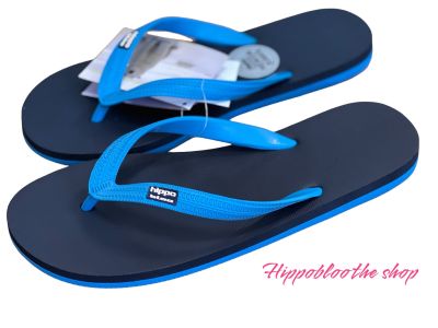 รองเท้าแตะหูหนีบ Hippobloo ผลิตจากยางธรรมชาติแท้100% สี deep blu-light blu