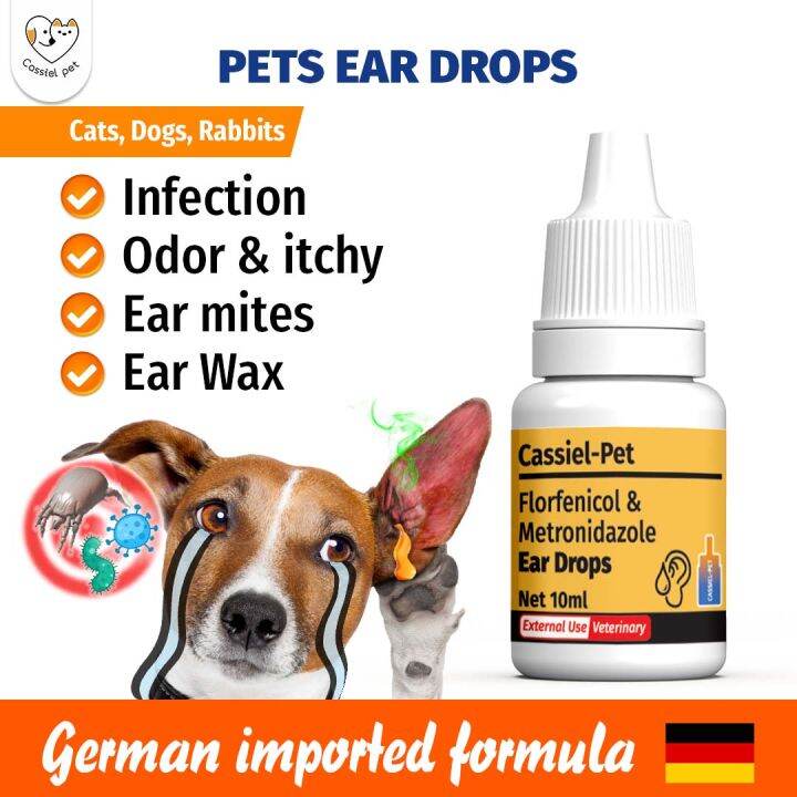 Cassiel Pet Veterinary Antibacterial and Insecticidal Ear Drops for