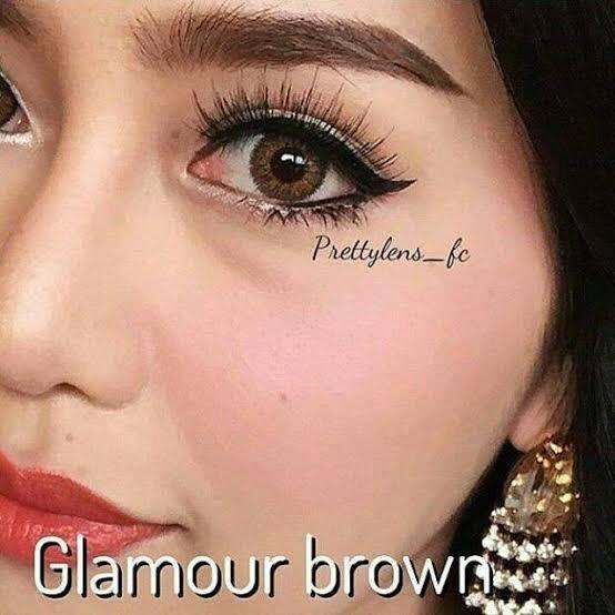 คอนแทคเลนส์-รุ่นglamour-gray-brown-ทรีโทนขอบฟุ้ง-สีอ่อนชัด