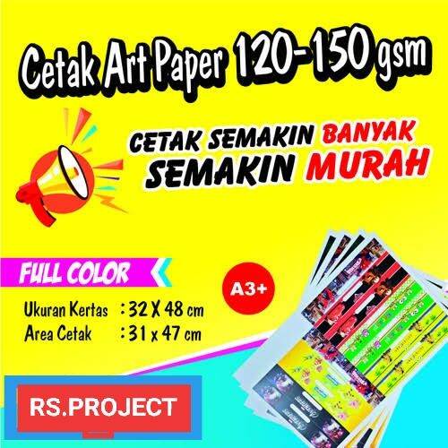 CETAK ART PAPER A3+ FULL WARNA 150GSM MURAH Lazada Indonesia