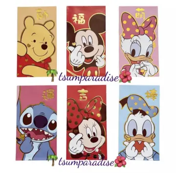 Chinese Red Envelope Lucky Money Hong Bao - Mickey & Minnie Mouse