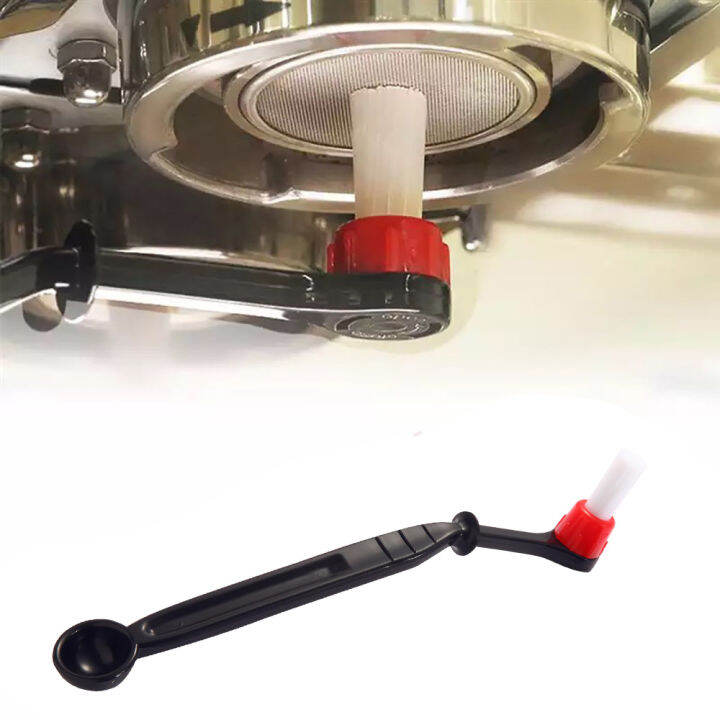 2 in 1 Coffee Machine Cleaning Brush Espresso Machine Group Head Spoon