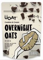 [ONCC] Overnight Oats โอเว่อไนท์โอ๊ต UOAT รสคุกกี้แอนด์ครีม 65g คุกกี้แอนด์ครีม ข้าวโอ๊ต ธัญพืช เมล็ดเจีย เมล็ดเฟลกซ์ Chia seed Flax Oats Grain อาหารเช้า