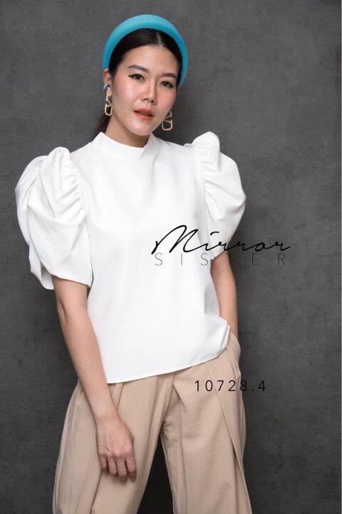 mirrorsister-10728-4-เสื้อทรงสวยสุดปัง-เสื้อแขนพอง-เสื้อออกงาน-เสื้อทำงาน