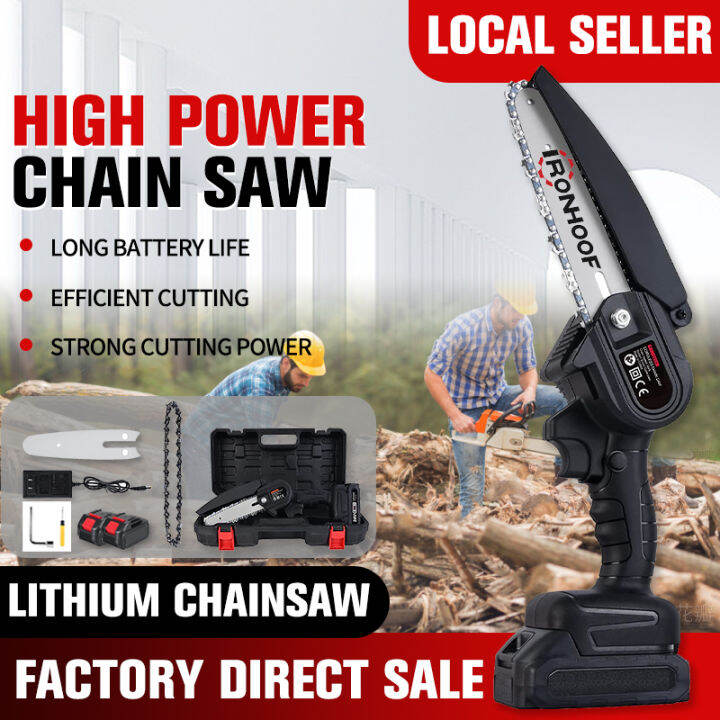 6/12 Inch Electric Chainsaw Cordless Portable Chain Saw Mini Handheld
