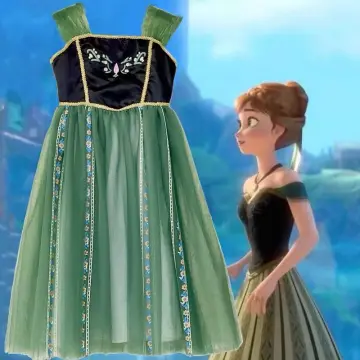 anna frozen ending green dress