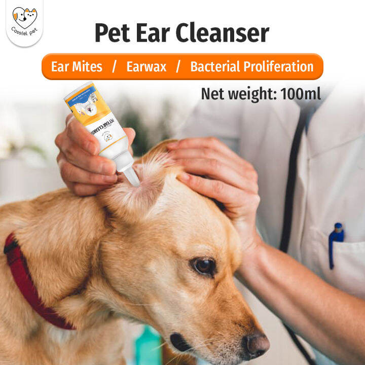 Cassiel Pet Ear Wash Cleanser for dogs and cats Ear Infection Ear