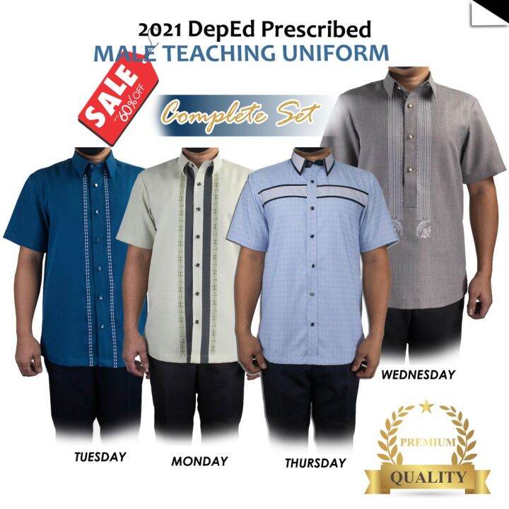 DepEd 2022&2023 School Teaching Uniform For Male On Monday Tuesday