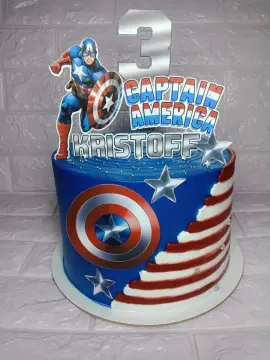 My Captain Marvel Birthday Cake! - She Who Bakes