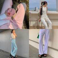 xyxx long basic rib pants กางเกงขายาวทรงขากระบอก