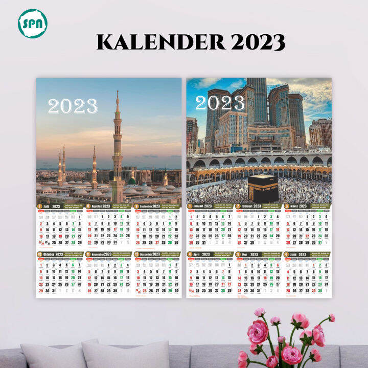 Kalender 2023 Lengkap Islami Jawa Hijriyah Masehi A3 Kaabah Madinah Lazada Indonesia 6373