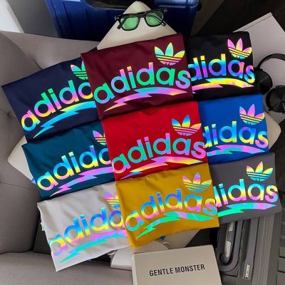 adidasของแท้💯💯💯  👕สินค้าพร้อมส่ง👕 เสื้อ ผ้าเบา ไม่หด ไม่ย้วย เสื้อยืดคอกลมสีพื้น ชุดกีฬาลำลองผู้ชาย