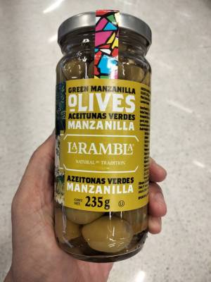 Larambla Green Manzanilla Olives235g. มะกอกเขียว ลาแรมบา 235 กรัม