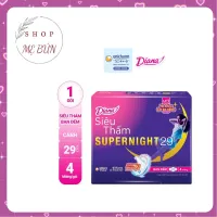 [HCM]Băng vệ sinh Diana siêu thấm Super night 29cm (4 miếng/gói).
