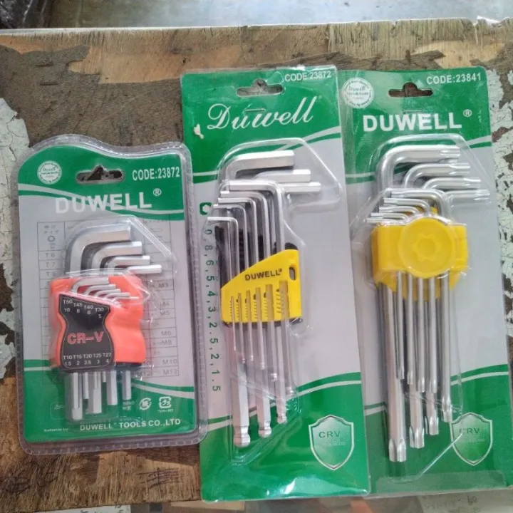 Duwell set (9pcs)allen wrench or allen key, flower Allenwrench Lazada PH