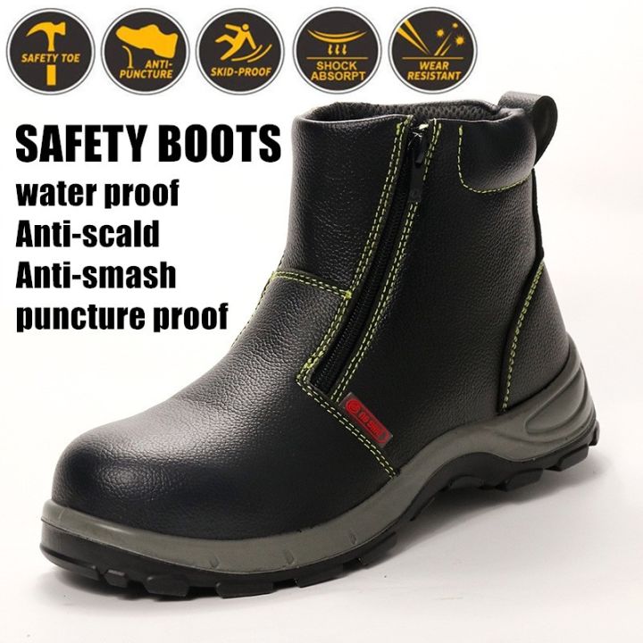 Banchugw Men Work Shoes Safety Boots Welding Steel Toe Cap Men'S Welder  Heavy Shoes Anti-Smashing Steel-Toed Anti-Piercing | Lazada Ph