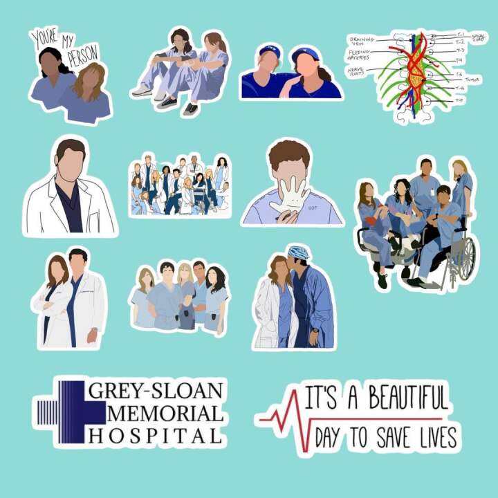 Grey’s Anatomy waterproof stickerpack Lazada PH