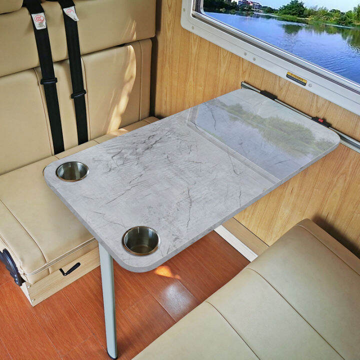 RV Folding Table Legs With Table Top and 2 Cup Holders Motorhome Parts