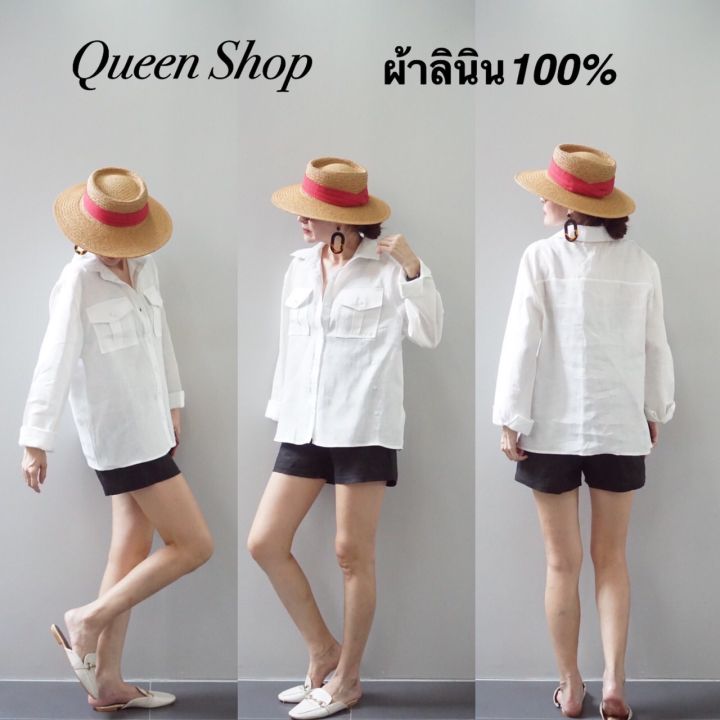 เสื้อเชิ้ตแขนยาวลินินแท้100-ใหม่ล่าสุด-สวยดูดีมาก