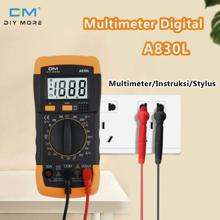 Diymore Multimeter Digital A830L Nilai Maksimum Yang Ditampilkan Adalah