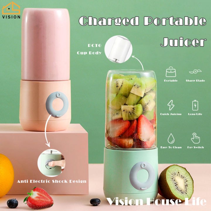 Portable Wireless Blender: 500ml USB Travel Juice Cup,Portable