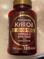 Antarctic Krill Oil 2000 mg 120 Softgels | Omega-3 EPA, DHA, with Astaxanthin Supplement Sourced from Red Krill | Maximum Strength | Laboratory Tested Carlyle