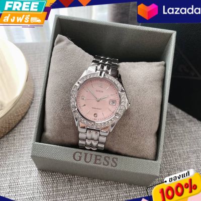 นาฬิกา GUESS
Guess Womens G75791M Sporty Silver-tone Watch with Pink Dial, Crytal-Accented Bezel and Stainless Steel ขนาด 36มิล