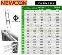 NEWCON บันไดสไลด์ 2 ตอน (16*16 ฟุต)ยืดสุด 9 เมตร น้ำหนัก 23 กก.อลูมิเนียมหนา 2 มม.รับน้ำหนักได้ 150 กก.(ส่งฟรีทั่วไทย)