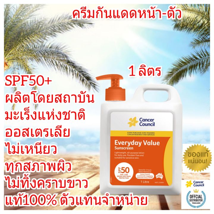 cancer-council-sunscreen-everyday-value-ครีมกันแดด-ออสเตรเลีย-ตัวแทนจำหน่ายครีมกันแดดหน้า-ครีมกันแดดตัวsun-blockซันบล็อก