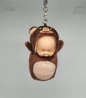 Kawaii keychain new born sleeping baby  พวงกุญแจ ตุ๊กตาทารก 9*5.5 cm/monkey brown